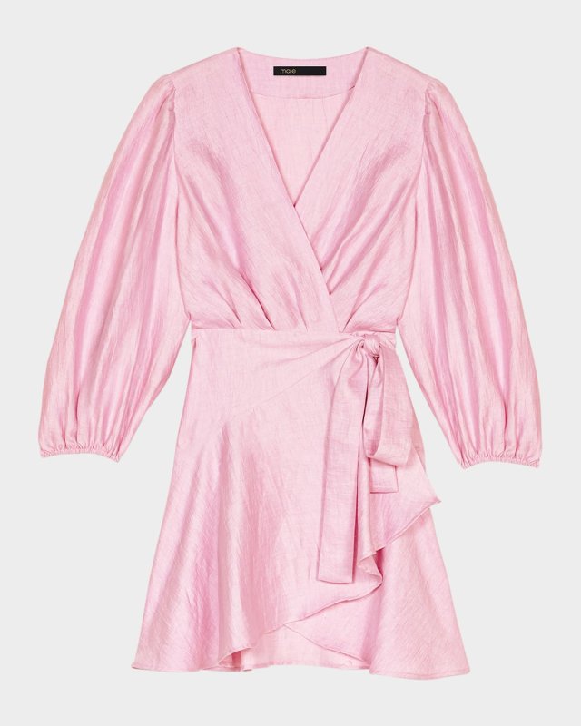 Rifilou Linen-Blend Wrap Dress